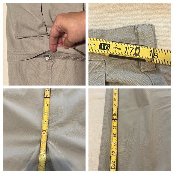 Cabelas Cargo Pants 38x32 Reg  Tan Extra Pockets Outdoors Comfort Convertible - Picture 11 of 16